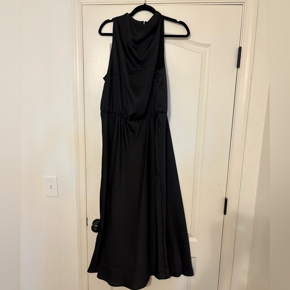 Eloquii Draped Satin Maxi Dress